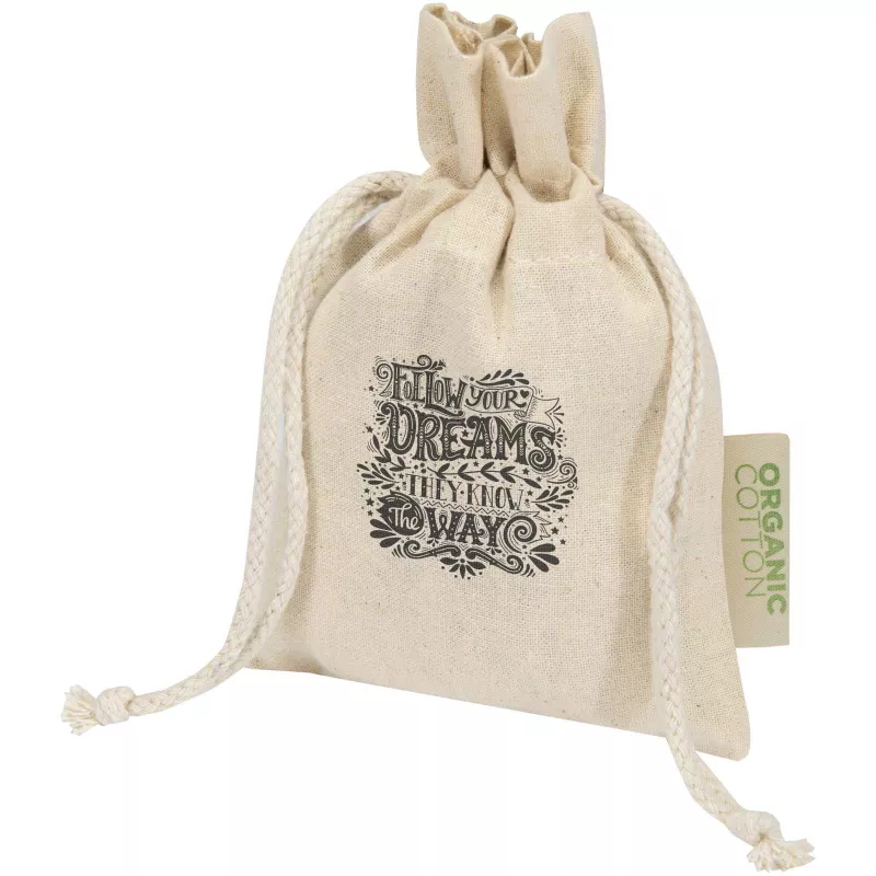 Odisha organiczna torebka prezentowa z certyfikatem OCS o gramaturze 140 g/m² — 15 x 10 cm  - Piasek pustyni (12079606)