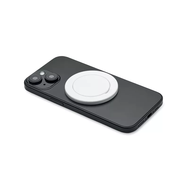 Uchwyt magnetyczny na telefon z ABS z recyklingu ABLE - Bialy (MO2556-06)