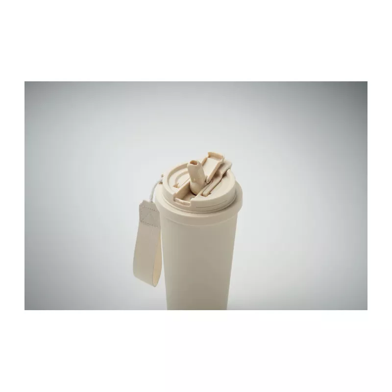 Kubek termiczny 2 w 1 ze stali 500 ml TOPAZ LARGE - Bezowy (MO2662-13)