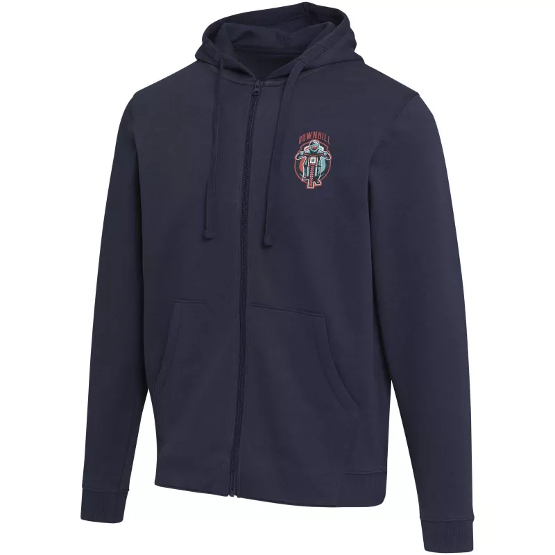 Jasper bluza unisex z kapturem z materiału organicznego pochodzącego z recyklingu z certyfikatem OCS, o gramaturze 280 g/m² - Granatowy (39666-NAVY)