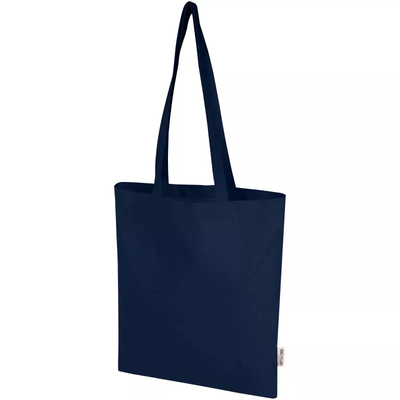 Madras Blend torba na zakupy z bawełny z recyklingu z certyfikatem GRS o gramaturze 140 g/m² i pojemności 7l - Granatowy (12076055)