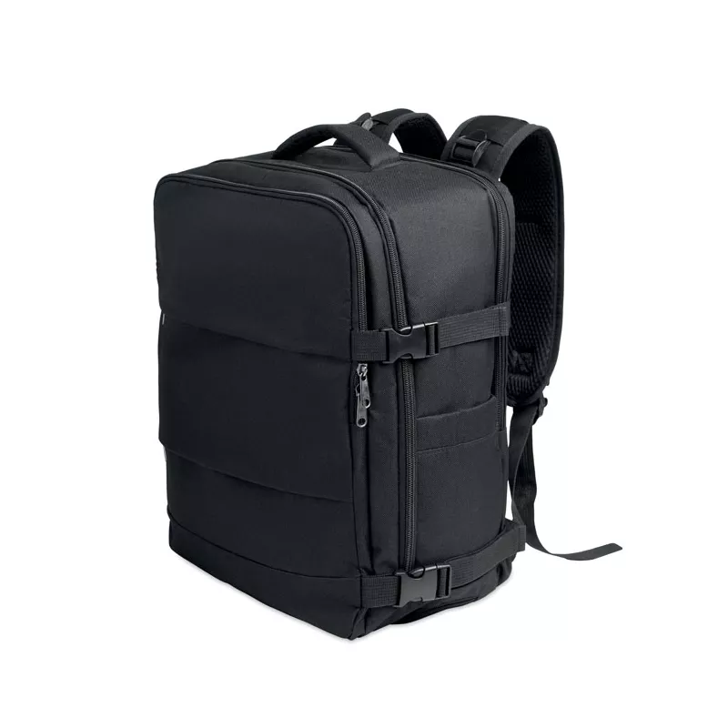 Plecak kabinowy z RPET na laptop 15" FLYHIGH - Czarny (MO2784-03)