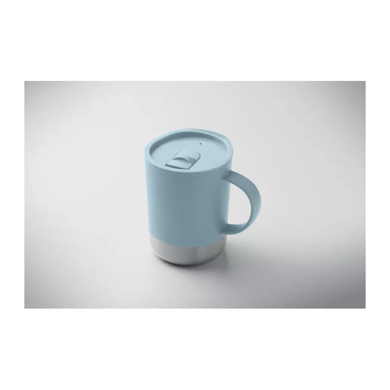 Kubek z PP z przesuwaną pokrywką 300 ml BEAKER - Baby Blue (MO2772-66)