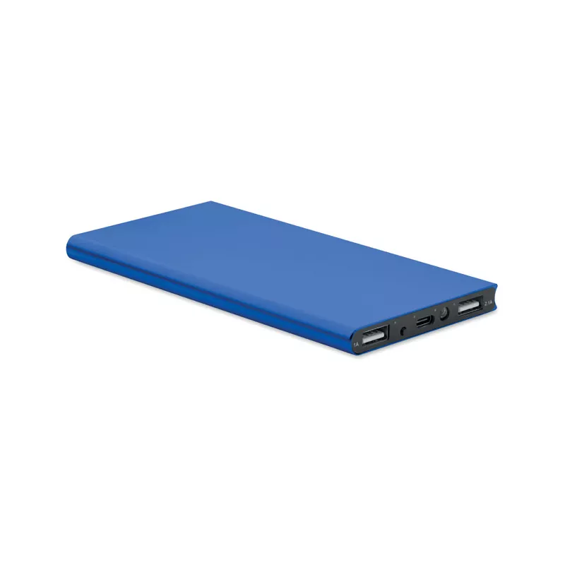 Powerbank 8000 mAh aluminiowy POWERFLAT8C - Niebieski (MO2340-37)
