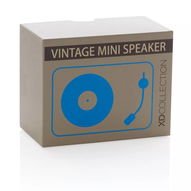 Głośnik bezprzewodowy 3W Vintage - niebieski, czarny (P329.335)