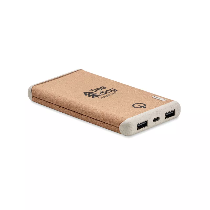 Powerbank 10 000 mAh z ładowarką 10W RALIA - Bezowy (MO6844-13)