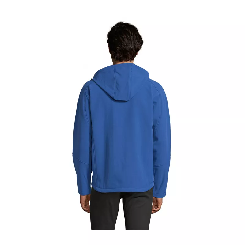 Softshell męski z kapturem 340 g/m² Sol's REPLAY MEN - Niebieski (S46602-RB)