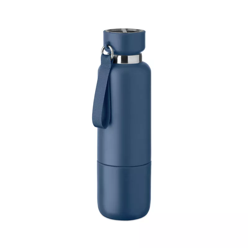 Butelka termiczna stalowa z kubkiem 500 ml NOEKA - Francuski Granat (MO2716-85)