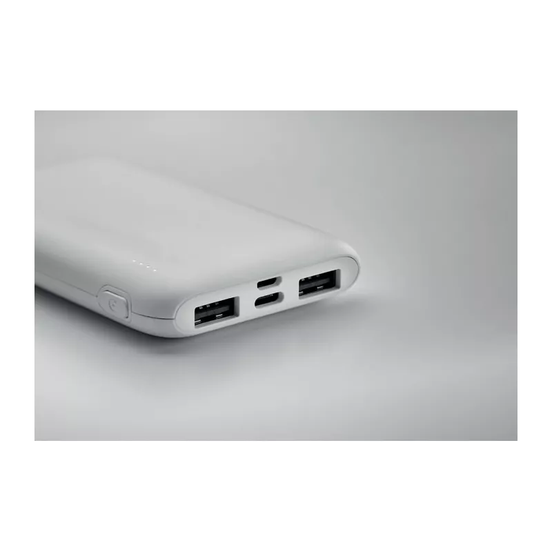 Powerbank 5000 mAh z ABS z recyklingu POWER52C - Bialy (MO2279-06)