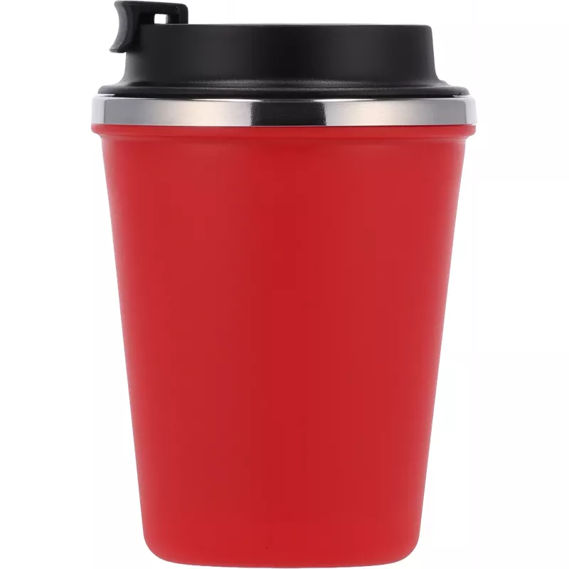 Kubek termiczny 350 ml z powłoką z recyklingu METODY - czerwony (8496205)
