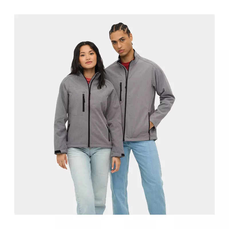 Softshell męski 3-warstwowy 340 g/m² Sol's RELAX - Szary Melanż (S46600-GM)