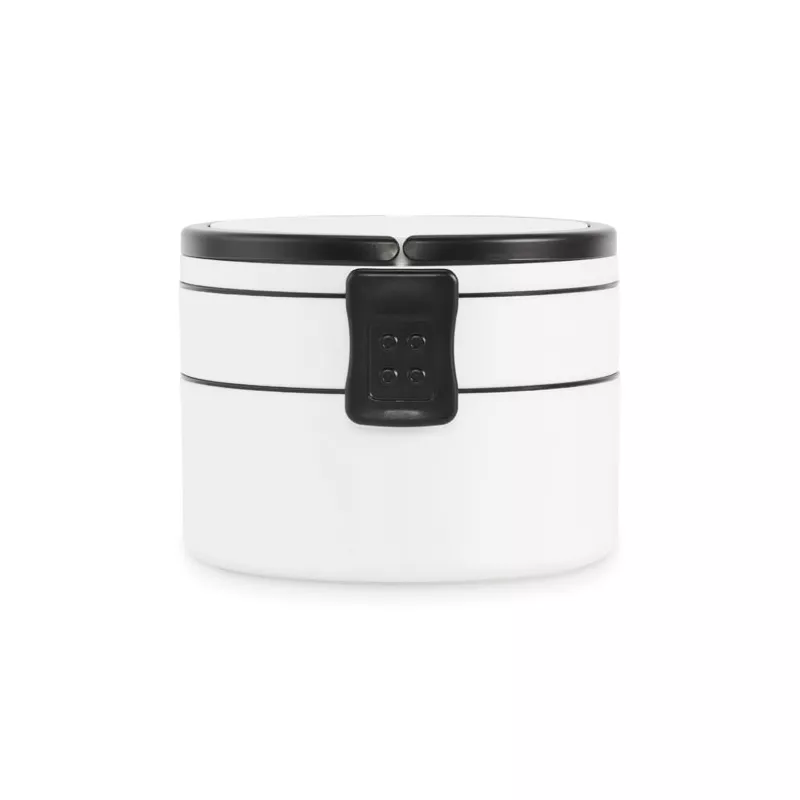 Lunchbox okrągły dwupoziomowy z PP 950 ml ENSALA - Bialy (MO2902-06)