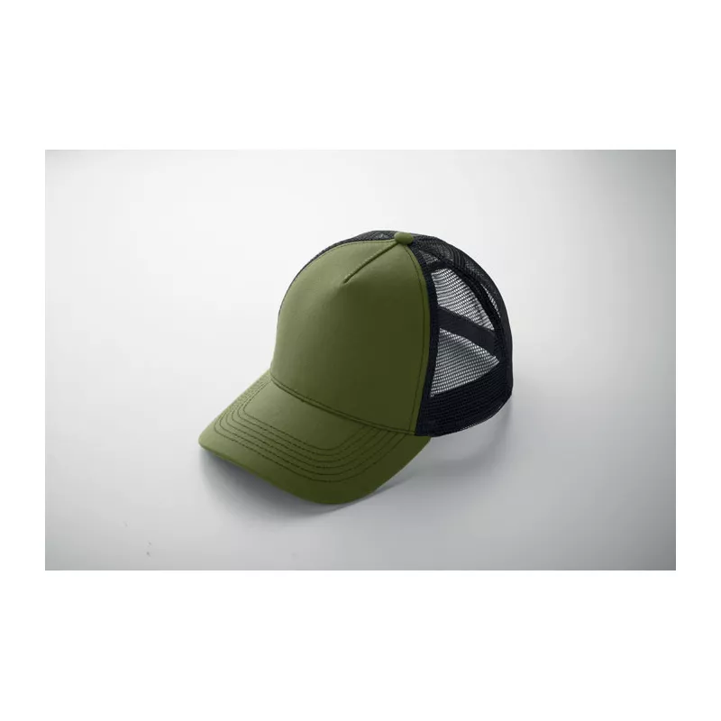Czapka z daszkiem trucker bawełniana 250 g/m² BLIST - Zieleń Wojskowa (MO2986-49)