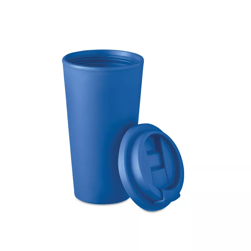 Kubek dwuścienny z PP 450 ml TUESDAY - Niebieski (MO6244-04)