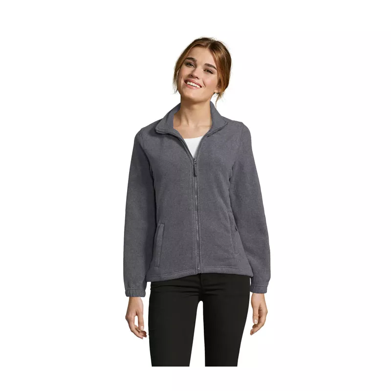 Polar damski rozpinany 300 g/m² Sol's NORTH WOMEN - Szary Melanż (S54500-GM)