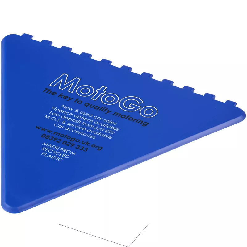 Frosty triangular recycled plastic ice scraper - Błękit królewski (21049853)