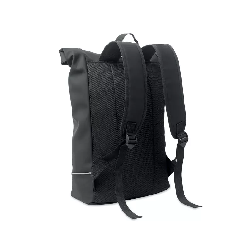 Plecak na laptop 15" z PU z odblaskiem LAPTOSA - Czarny (MO2581-03)