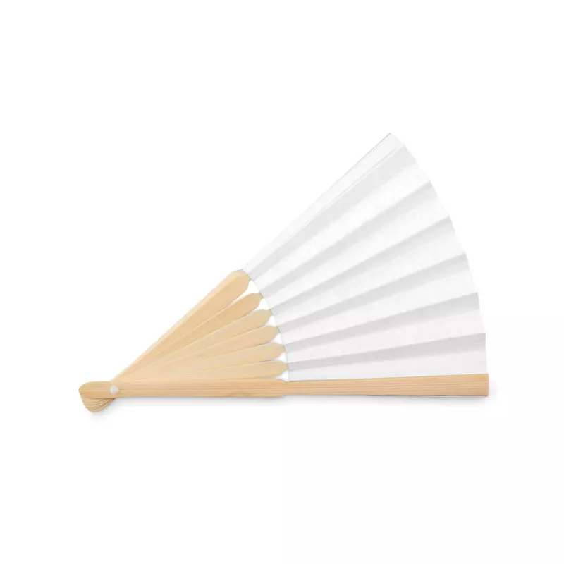 Wachlarz bambusowy z papierem FANNY PAPER - Bialy (MO6828-06)