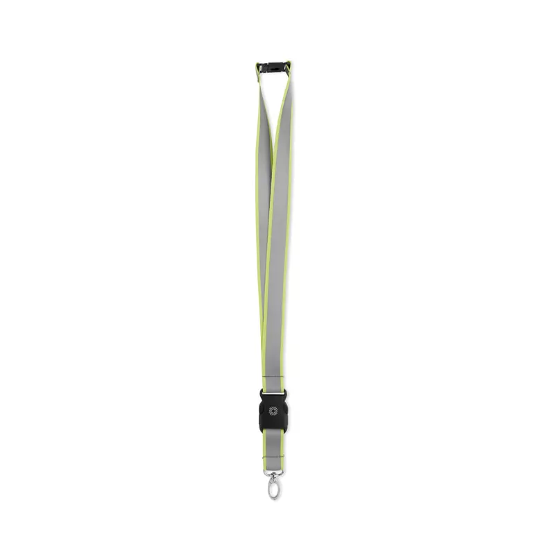 Smycz odblaskowa z RPET z karabińczykiem 25 mm TOSEE - Fluorescencyjny Zólty (MO2825-70)
