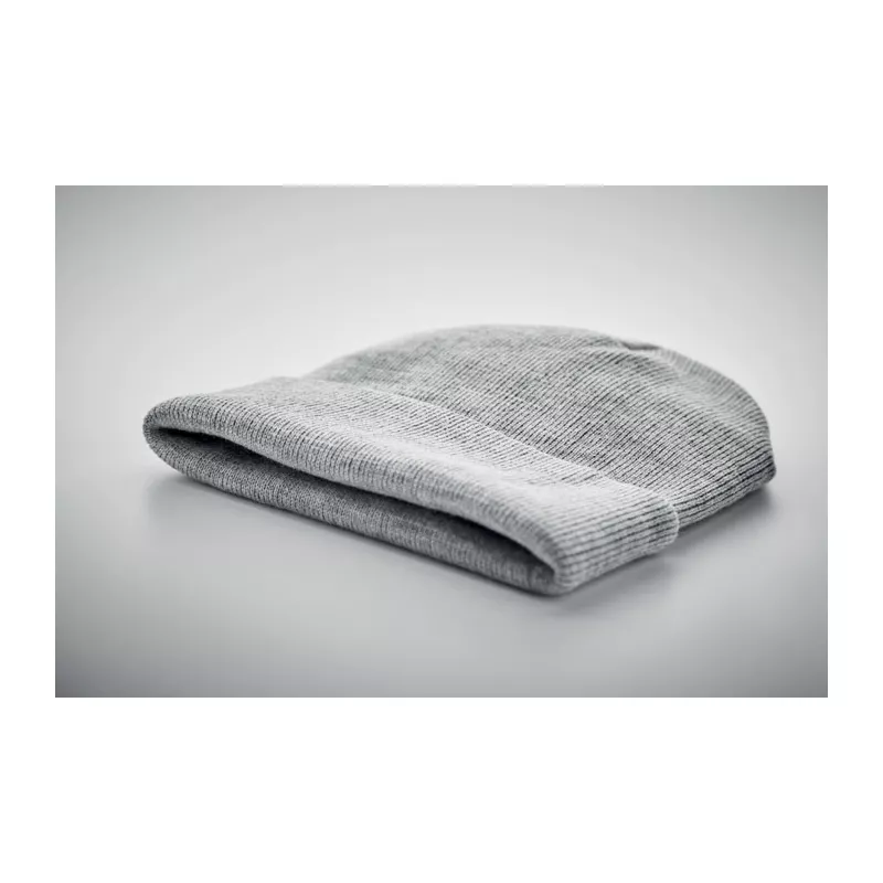 Czapka zimowa unisex z dzianiny RPET POLO RPET - Bialy/Szary (MO9965-34)