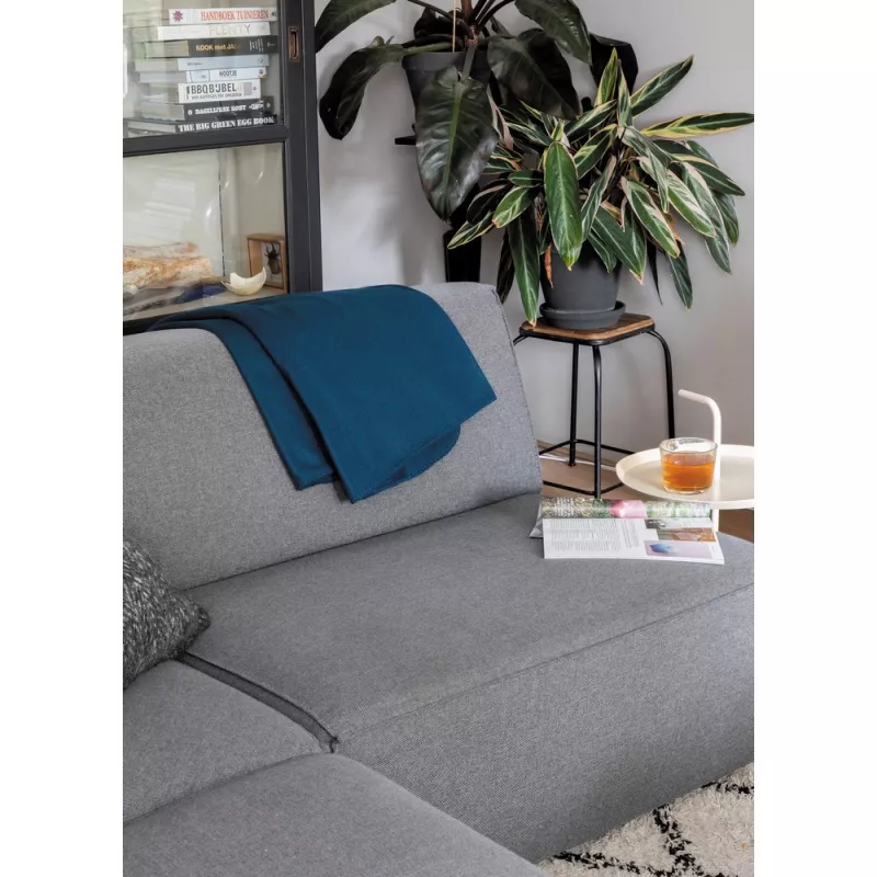 Koc polarowy 120 x 150 cm w pokrowcu - niebieski (P459.065)