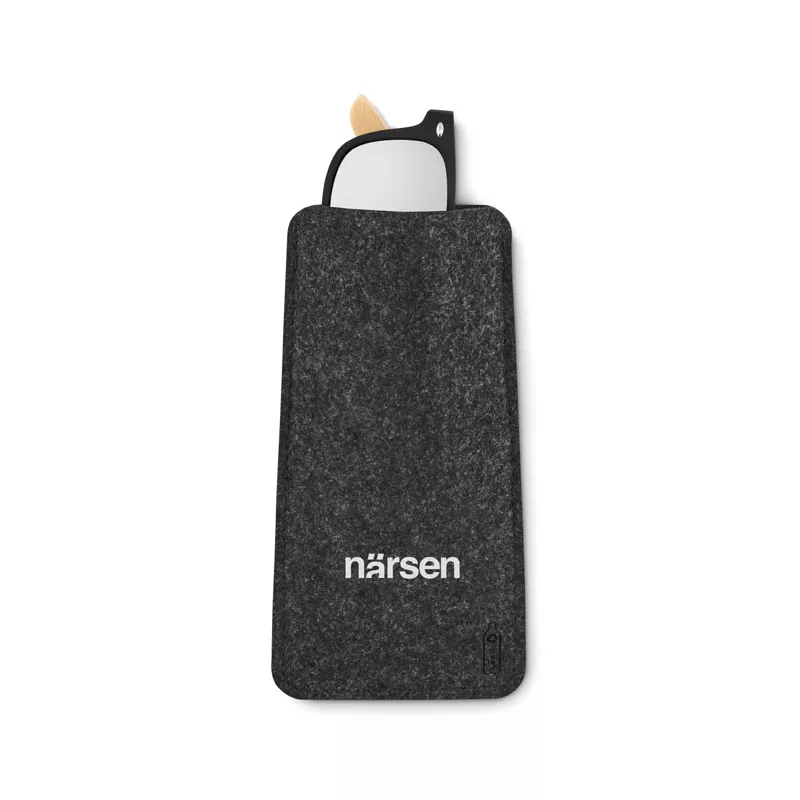 Etui na okulary z filcu RPET NIRSON - Kamienny Szary (MO6425-15)