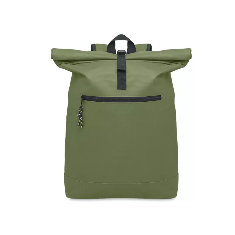 Plecak rolltop na laptop 15" z poliestru 600D IREA - Zieleń Wojskowa (MO2170-49)