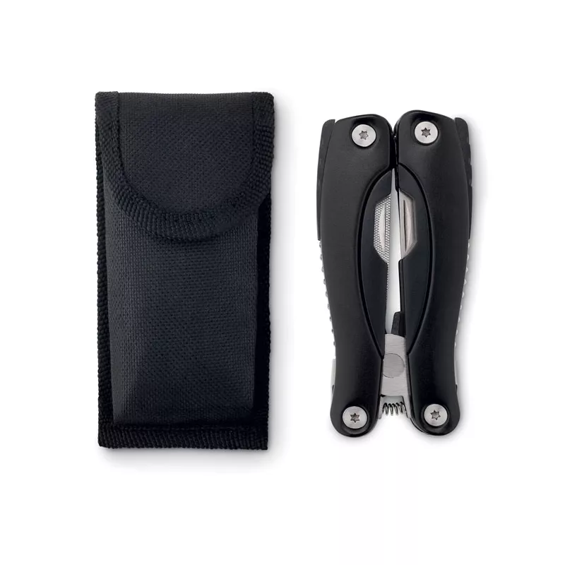 Nóż wielofunkcyjny 9w1 w etui ALOQUIN - Czarny (MO8914-03)