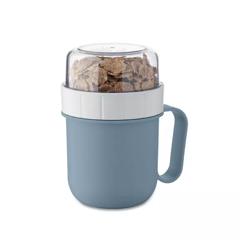 Kubek śniadaniowy z pojemnikiem 450 ml CUP ON GO - Petrol (MO2679-20)