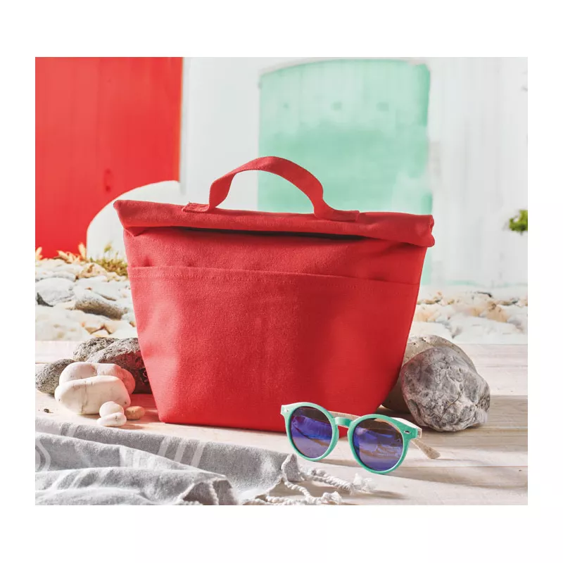 Torba termiczna na lunch z recyklingu RECOBA COLOUR - Czerwony (MO2551-05)
