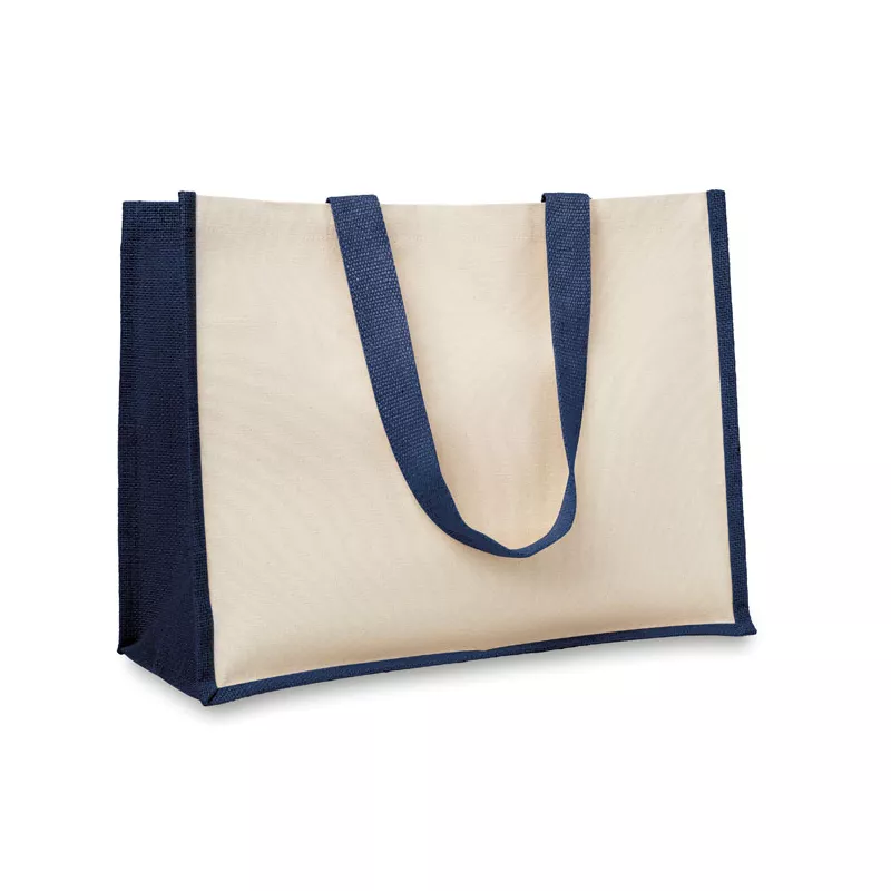 Torba jutowa laminowana CAMPO DE FIORI - Niebieski (MO8967-04)