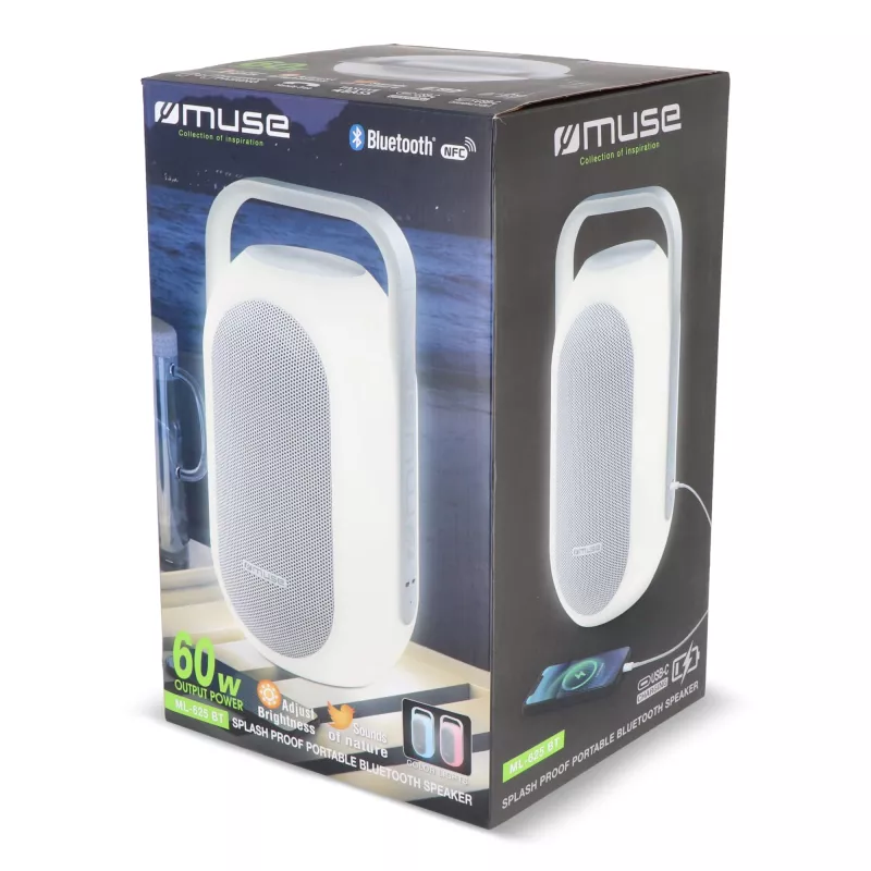 ML-625|Muse Ambient Light Głośnik Bluetooth wewnętrzny/zewnętrzny  - biały (LT55025-N0001)