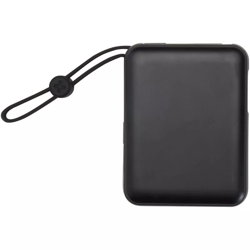 Acrux powerbank do tabletu o pojemności 10 000 mAh i mocy 35 W z wbudowanym kablem typu C - wykonany z tworzyw sztucznych pochodzących z recyklingu. - Czarny (12445090)