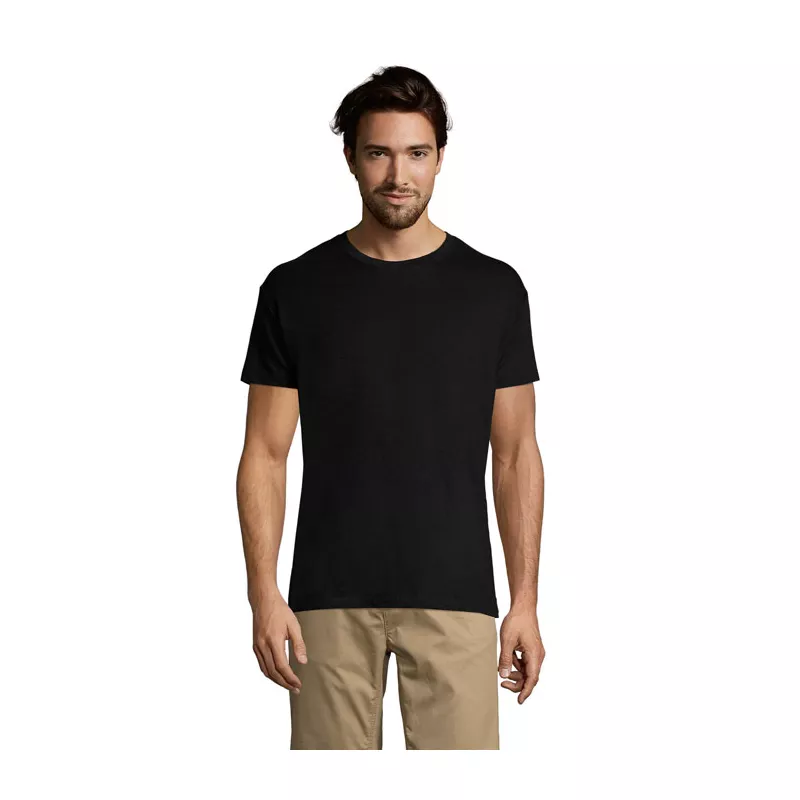 Koszulka unisex bawełniana 150 g/m² Sol's REGENT - Deep Black (S11380-DB)
