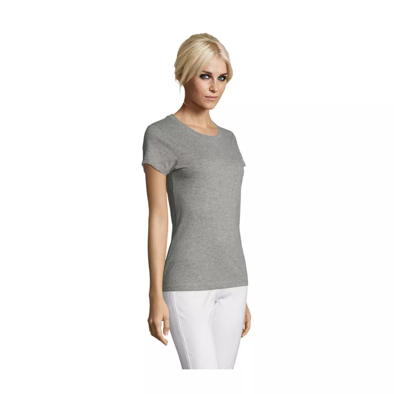 Koszulka damska dopasowana 150 g/m² Sol's REGENT WOMEN - Szary Melanż (S01825-GM)