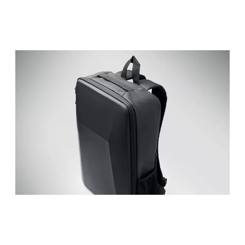 Plecak na laptop 15" RPET z twardym frontem 15 l NOVIX - Czarny (MO3186-03)