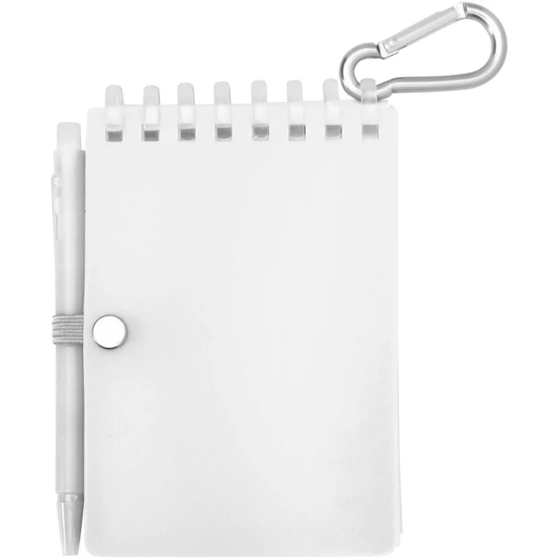 Lig Mini outdoorowy zestaw z notatnikiem w miękkiej okładce z tworzyw sztucznych pochodzących z recyklingu i długopisem (niebieski tusz) - Przezroczysty (10705101)