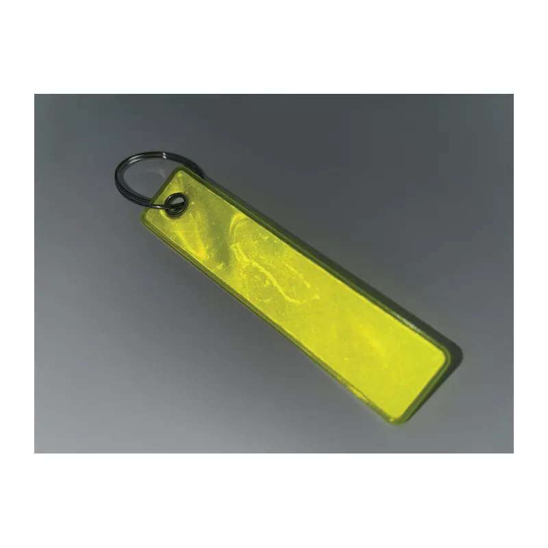 Brelok odblaskowy z PVC KEYFLECT - Fluorescencyjny Zólty (MO2626-70)