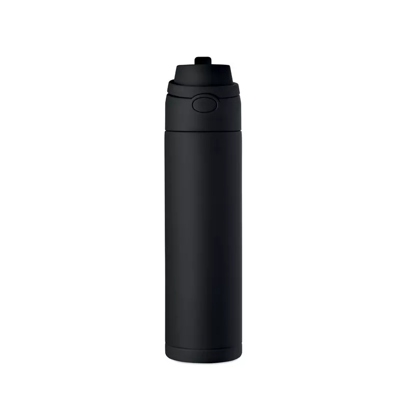 Butelka termiczna ze słomką 2 w 1 500 ml TOIEN TWO - Czarny (MO2988-03)
