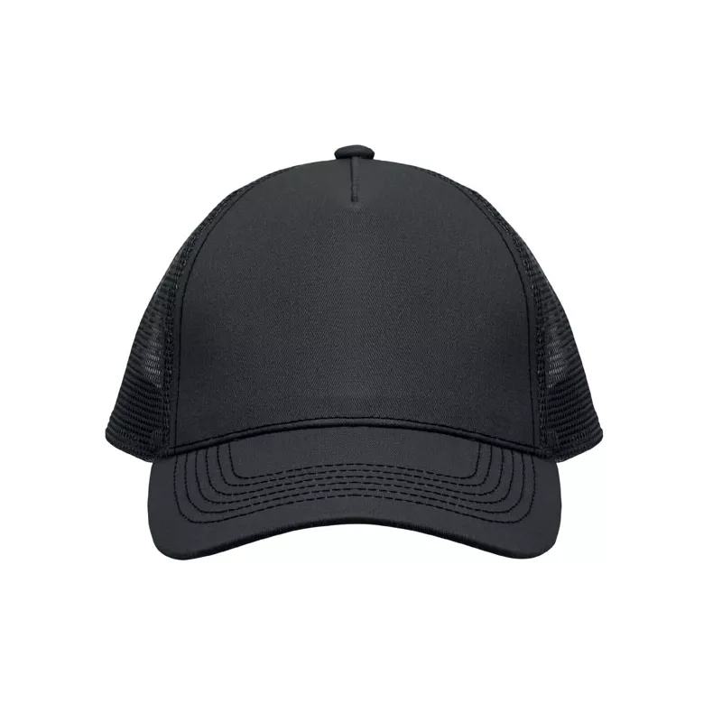 Czapka z daszkiem trucker bawełniana 250 g/m² BLIST - Czarny (MO2986-03)