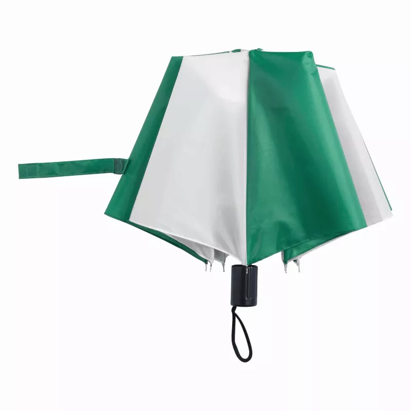 Parasol składany bez automatu REGULAR - biały, zielony (56-0101113)