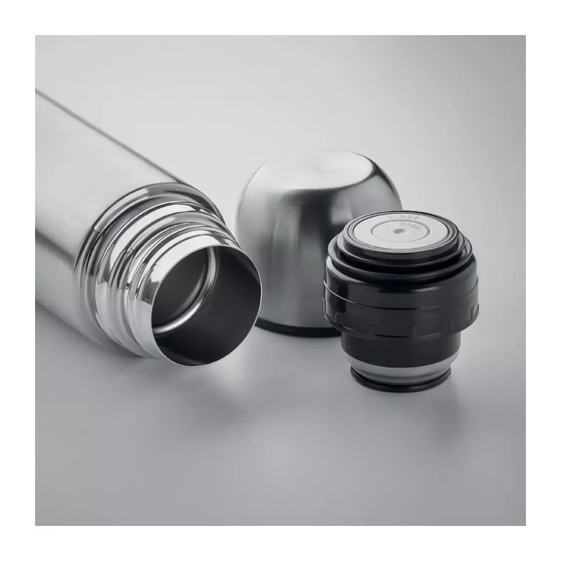 Termos ze stali z recyklingu 500 ml MAHUA - Srebrny Mat (MO2109-16)
