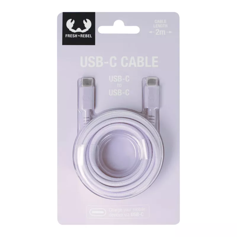 2UCC200 | Kabel Fresh 'Rebel USB-C do USB-C 2,0 m - liliowy (LT49409-N0071)