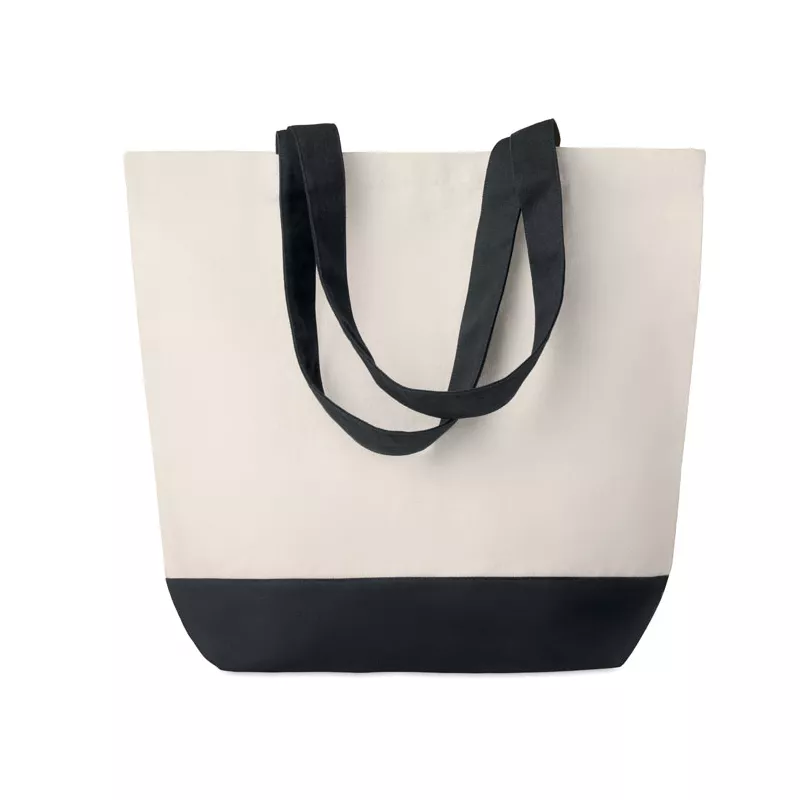 Torba płócienna z kieszenią 280 g/m² KLEUREN BAG - Czarny (MO9816-03)