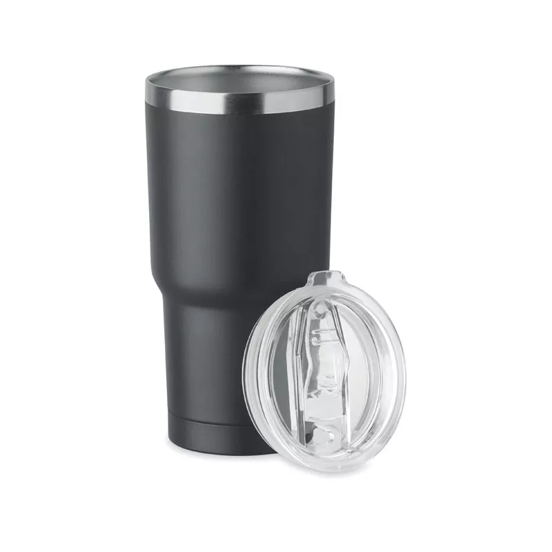 Kubek termiczny ze stali z recyklingu 500 ml SUM - Czarny (MO2597-03)