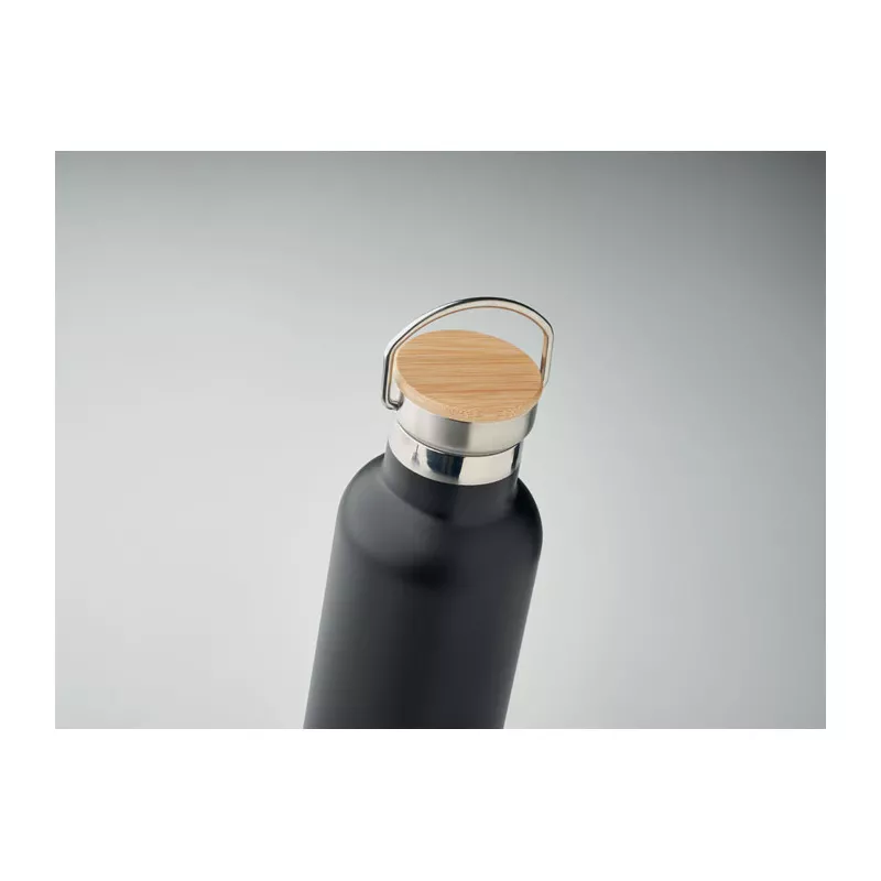 Termos z bambusową pokrywką 750 ml HELSINKI MED - Czarny (MO6372-03)