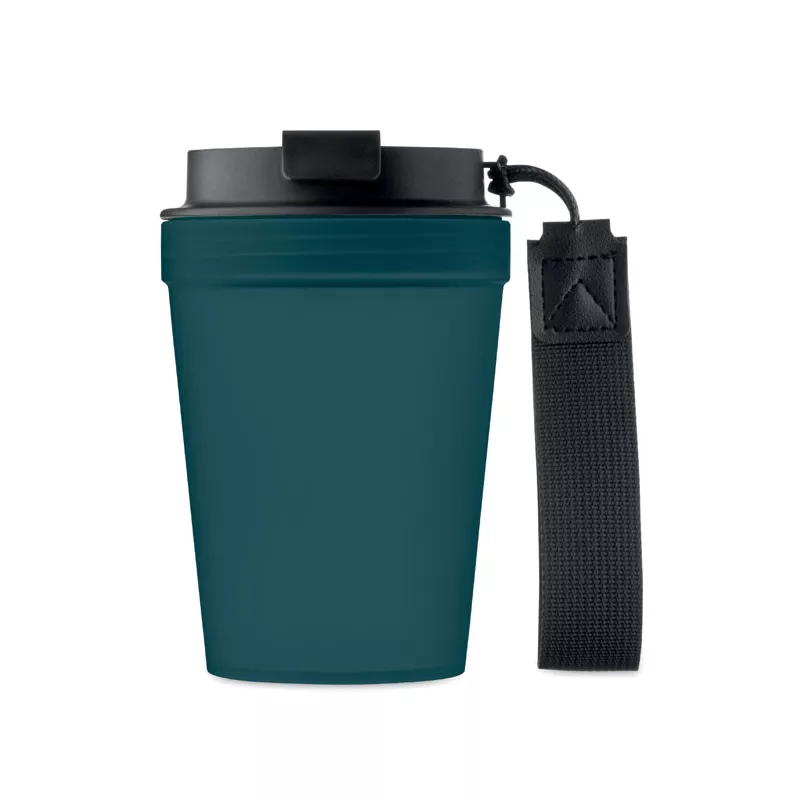 Kubek z PP z paskiem 300 ml ISFORDEN TUMBLER - Francuski Granat (MO2670-85)