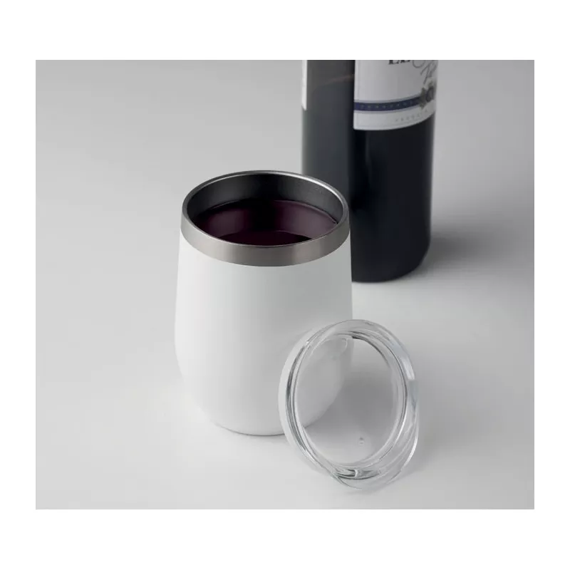 Kubek stalowy dwuścienny 300 ml CHIN CHIN - Bialy (MO9597-06)