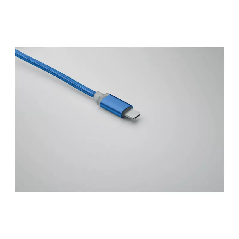 Kabel do ładowania 4 w 1 z brelokiem BLUE - Niebieski (MO2141-37)