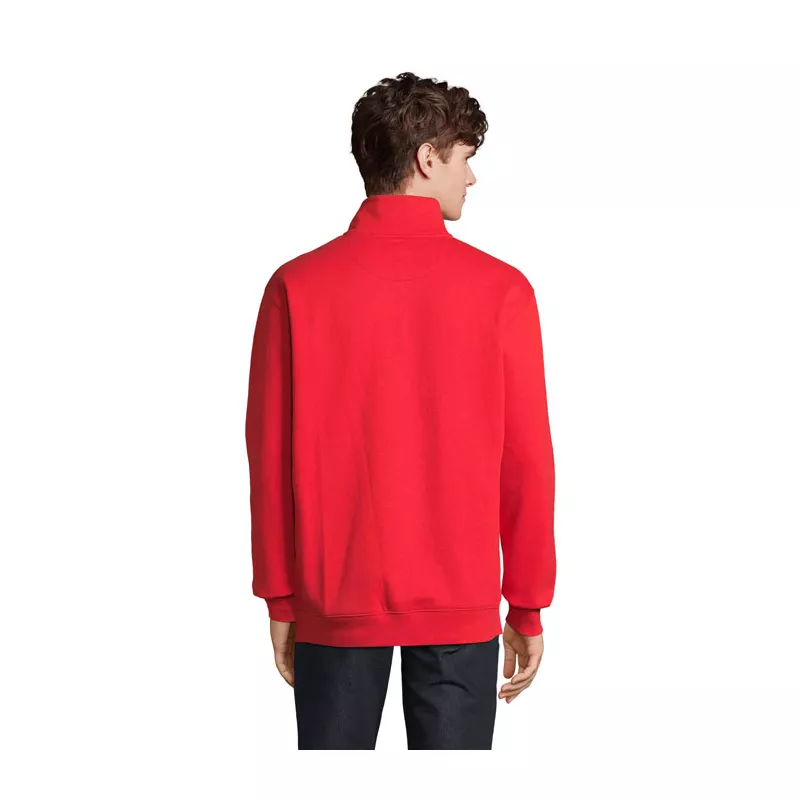 Bluza ze stójką i zamkiem 1/4 Sol's CONRAD - Bright Rojo (S04234-BT)